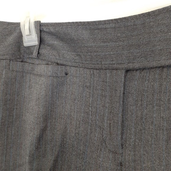 Ann Taylor Margo Pants 6P Straight Leg Wool Blend Gray Pinstripe 28" Inseam - Picture 4 of 9